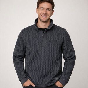 Helly Hansen Shacket M Men Black Lillo Pullover Quilted Snap Dadcore Outdoor